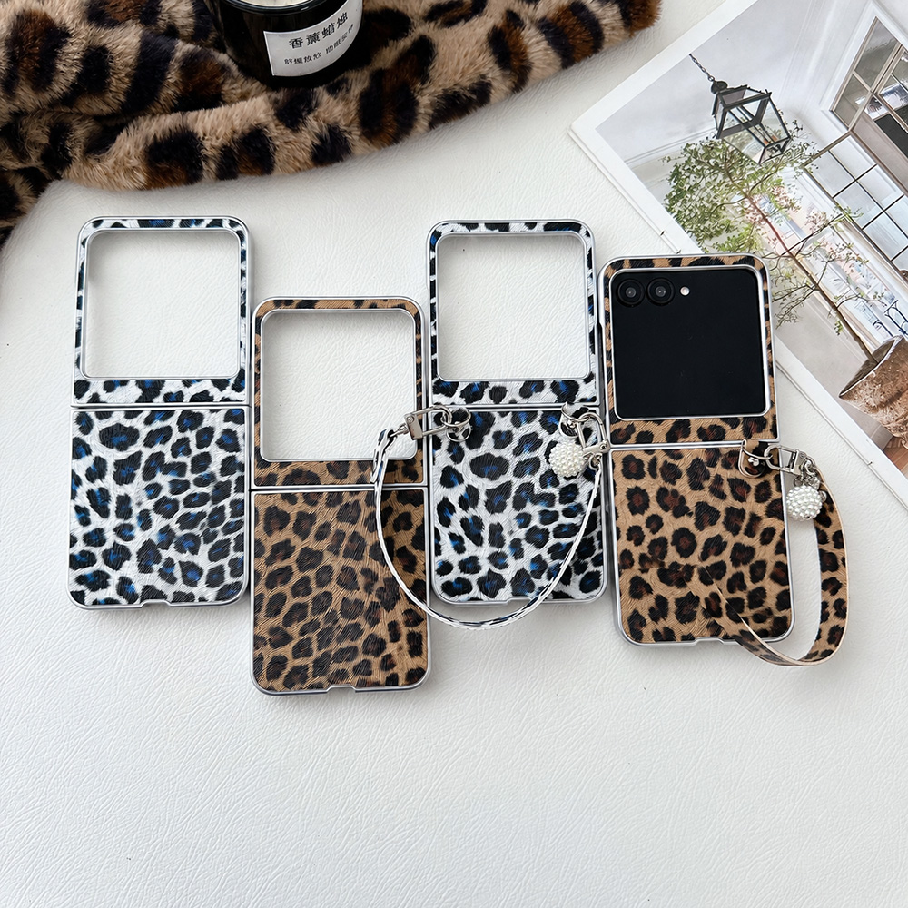 Travel Accessories Unisex - Luipaardprint Opvouwbare Flip Telefoonhoes Voor Motorola