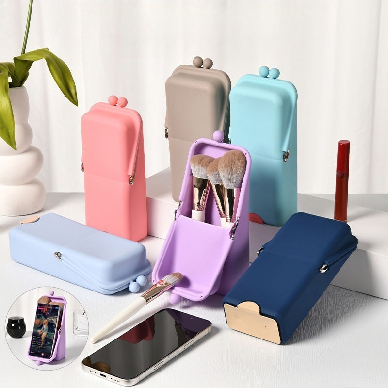 Travel Accessories Toiletry Bag - 1 stks siliconen make-upborstel opbergtas cosmetisch
