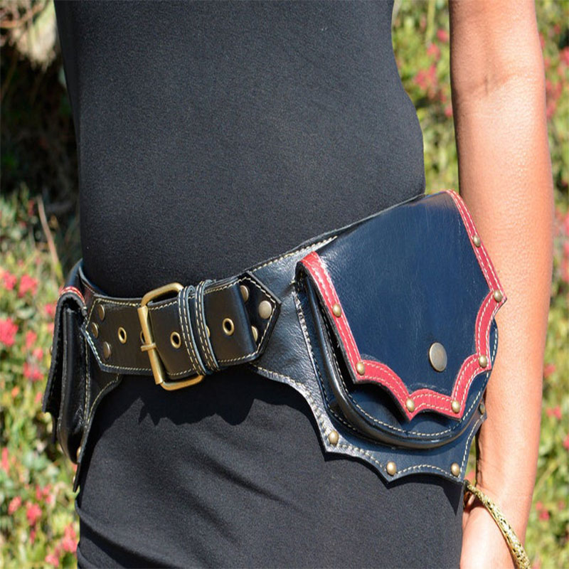 Travel Accessories Hip Belt - Steampunk Handgemaakte Lederen Utility Hip Heuptas