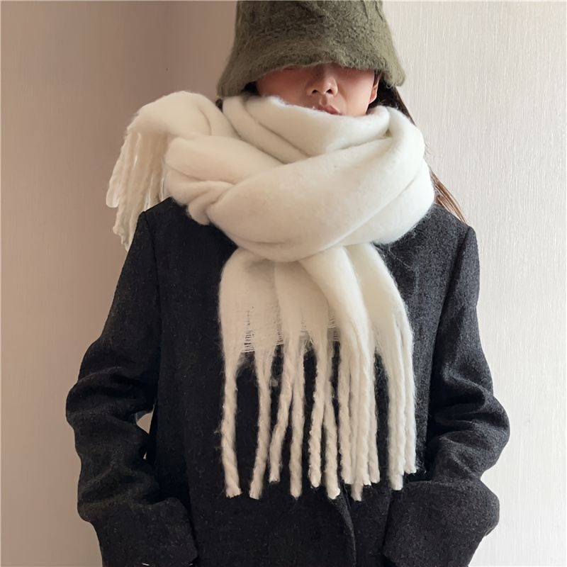 Travel Accessories Unisex - Elegante en dikke wintersjaal met kwastjes