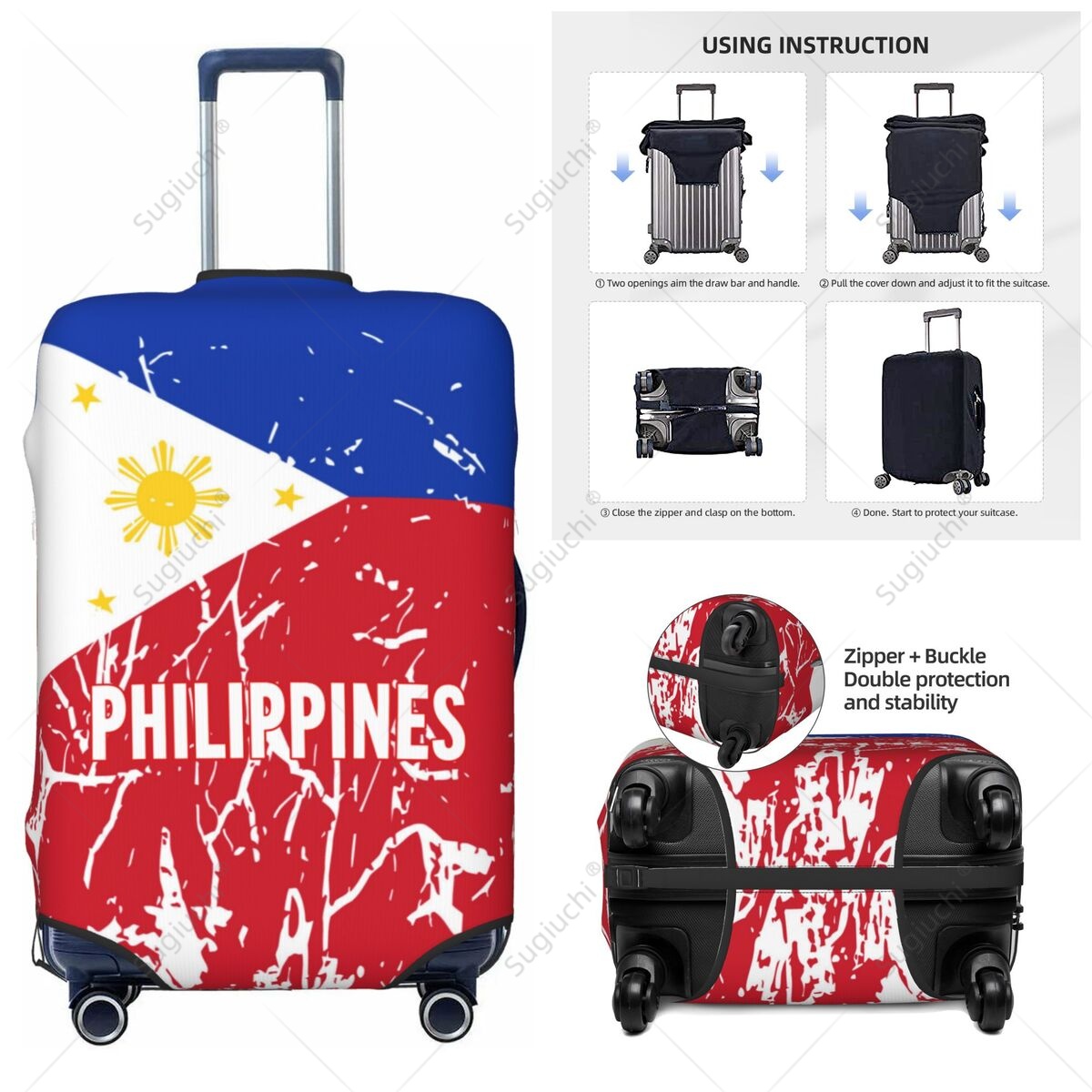 Travel Accessories Philippines - Filipijnen vlag bagagehoes koffer elastische stofkoffer