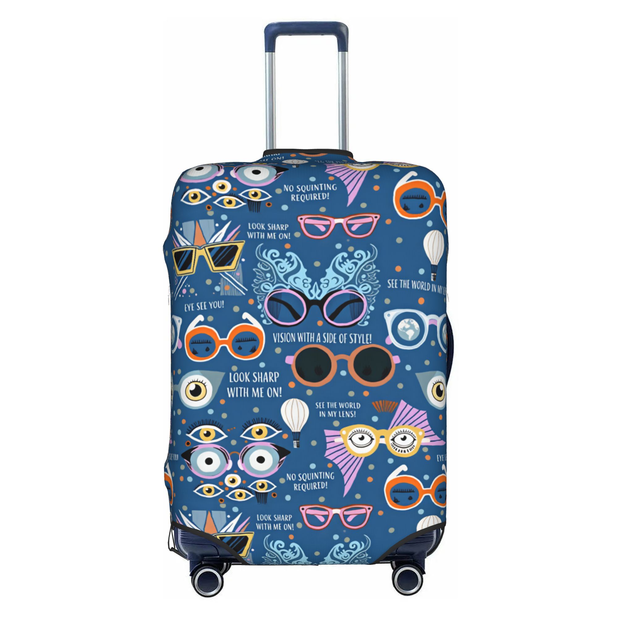 Quirky Travel Accessories - Leuke, grillige zonnebril, eigenzinnige bril, bagagehoesbeschermer,