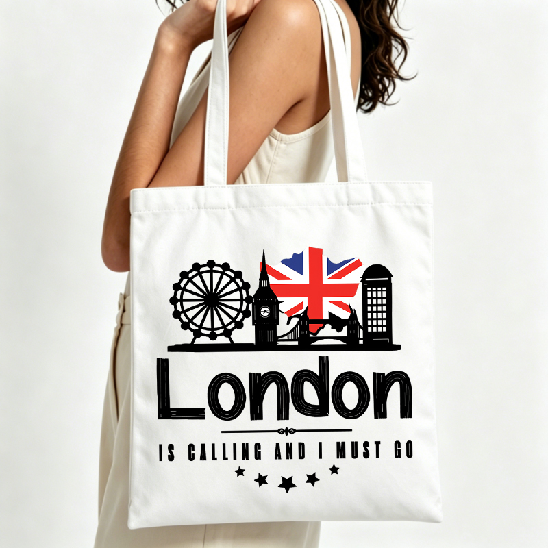 Travel Accessories London - Canvas draagtas voor dames met print