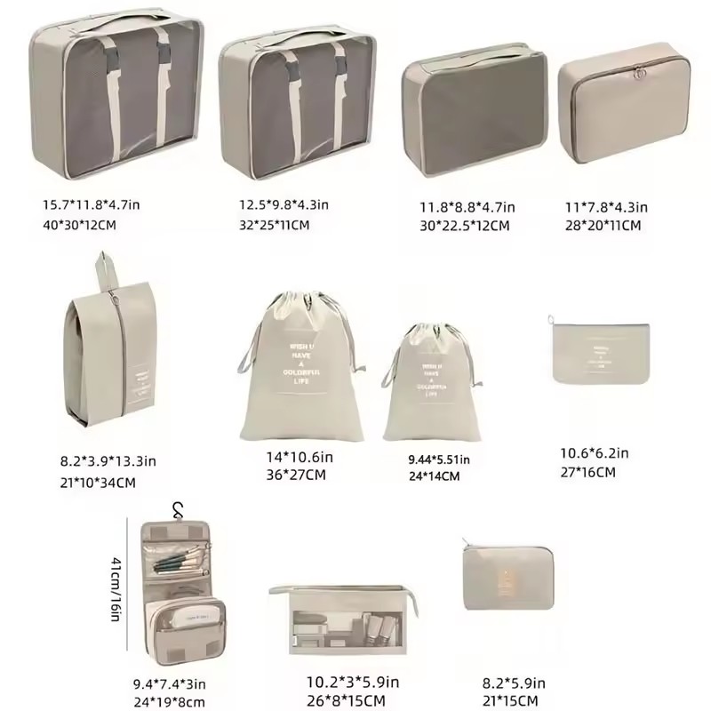 Reisset met opbergzakken 7/8/9 - Travel Accessories Toiletry Bag recensie en prijs