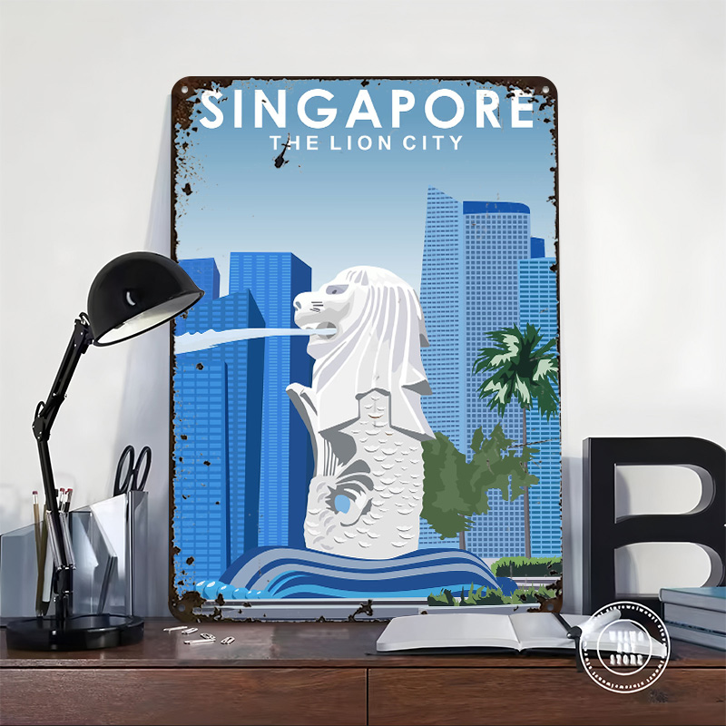 Singapore Travel Tin Poster Aa - Travel Accessories Singapore recensie en prijs