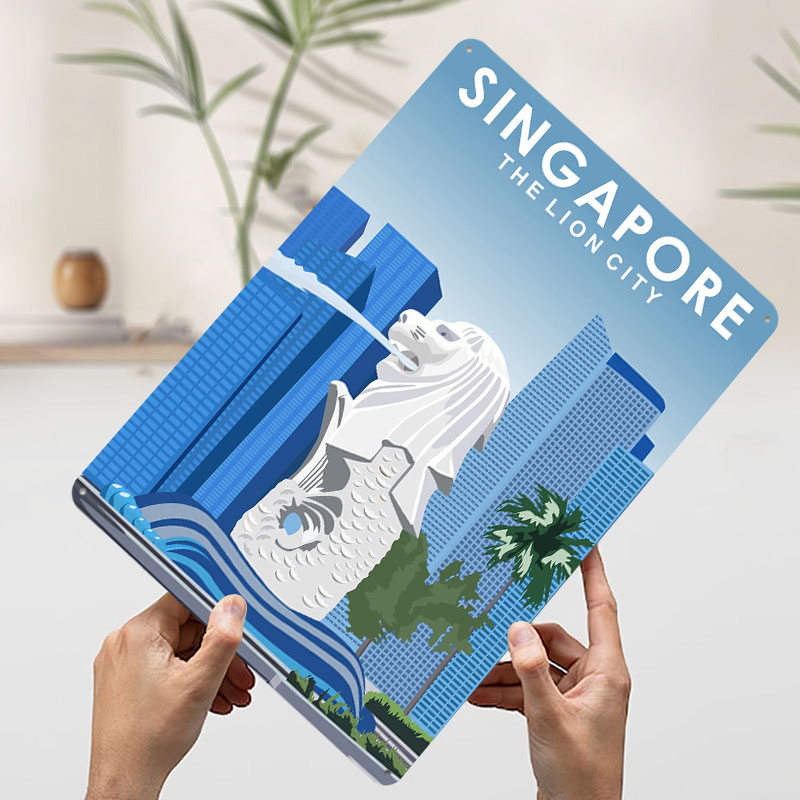 Singapore Travel Tin Poster Aa - Travel Accessories Singapore recensie en prijs