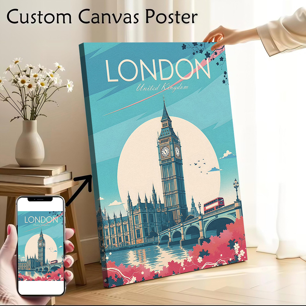 Londen Reis Canvas Poster Wand - Travel Accessories London recensie en prijs