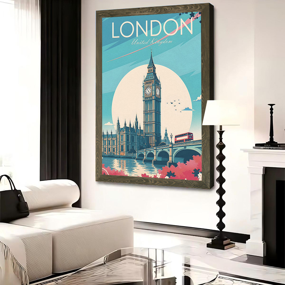 Londen Reis Canvas Poster Wand - Travel Accessories London recensie en prijs